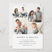 ミニマルエレガントリストクリスマスグリーティング5写真 シーズンカード (正面)