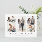 ミニマルエレガントリストクリスマスグリーティング5写真 シーズンカード (スタンド正面)