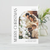 ミニマルエレガントリストクリスマスグリーティング5写真 シーズンカード (スタンド正面)