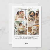 ミニマルエレガントリストクリスマスグリーティング5写真 シーズンカード (裏面)