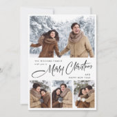 ミニマルエレガントリストクリスマスグリーティング5写真 シーズンカード (正面)