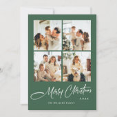 ミニマルエレガントリストクリスマスグリーティング5写真 シーズンカード (正面)