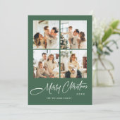 ミニマルエレガントリストクリスマスグリーティング5写真 シーズンカード (スタンド正面)