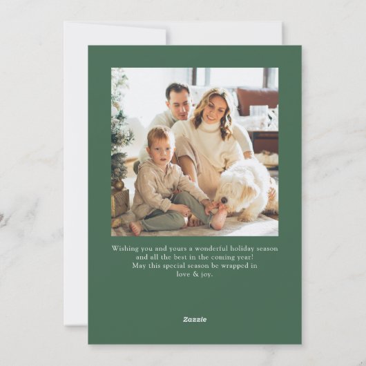 ミニマルエレガントリストクリスマスグリーティング5写真 シーズンカード (裏面)