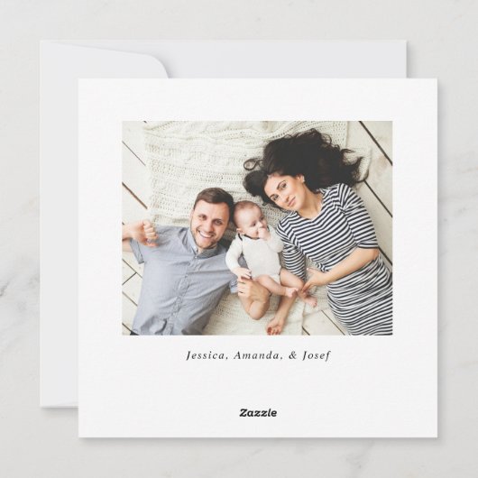 ミニマルエレガントリストクリスマスグリーティング5写真 シーズンカード (裏面)