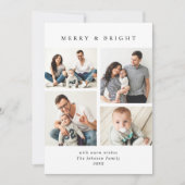 ミニマルエレガントリストクリスマスグリーティング5写真 シーズンカード (正面)