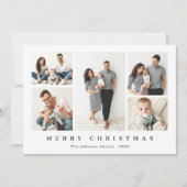 ミニマルエレガントリストクリスマスグリーティング6写真 シーズンカード (正面)