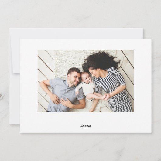 ミニマルエレガントリストクリスマスグリーティング6写真 シーズンカード (裏面)