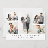 ミニマルエレガントリストクリスマスグリーティング7写真 シーズンカード (正面)