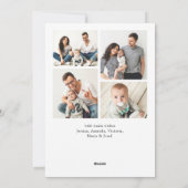 ミニマルエレガントリストクリスマスグリーティング7写真 シーズンカード (裏面)