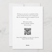 ミニマルエレガントリストクリスマスグリーティングQRコード シーズンカード (裏面)