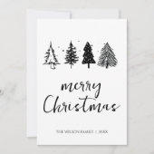 ミニマルエレガントリストクリスマスツリー シーズンカード (正面)