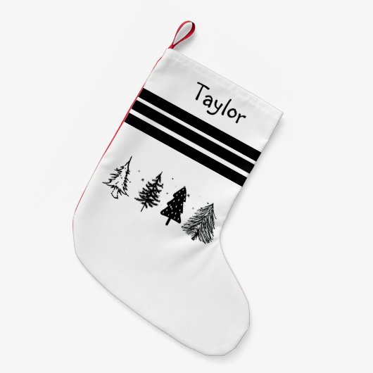 ミニマルエレガントリストクリスマスツリー スモールクリスマスストッキング (正面 (吊り時))