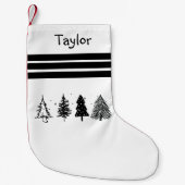 ミニマルエレガントリストクリスマスツリー スモールクリスマスストッキング (正面)