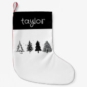 ミニマルエレガントリストクリスマスツリー スモールクリスマスストッキング (正面)