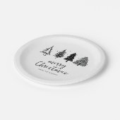 ミニマルエレガントリストクリスマスツリー ペーパープレート (アングル)