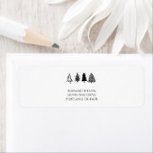 ミニマルエレガントリストクリスマスツリー ラベル (インサイチュ)