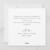 ミニマルエレガントリストクリスマスパインの挨拶 シーズンカード (裏面)