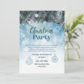 ミニマルエレガントリストクリスマスパーティの招待状 招待状 (スタンド正面)