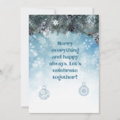 ミニマルエレガントリストクリスマスパーティの招待状 招待状 (裏面)