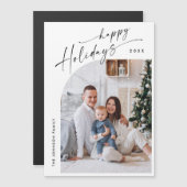 ミニマルエレガントリストクリスマスフォト磁気カード (正面/裏面)