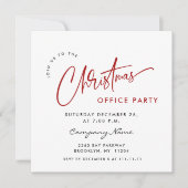 ミニマルエレガントリストクリスマスホリデーパシンプルーティ 招待状 (正面)