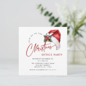 ミニマルエレガントリストクリスマスホリデーパシンプルーティ 招待状 (スタンド正面)