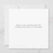 ミニマルエレガントリストクリスマスホリデーパシンプルーティ 招待状 (裏面)