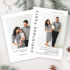ミニマルエレガントリストクリスマスホリデーパーティー2写真 招待状