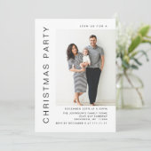 ミニマルエレガントリストクリスマスホリデーパーティー2写真 招待状 (スタンド正面)
