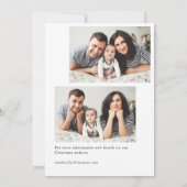 ミニマルエレガントリストクリスマスホリデーパーティー3写真 招待状 (裏面)