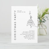 ミニマルエレガントリストクリスマスホリデーパーティー 招待状 (スタンド正面)