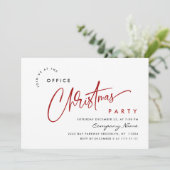 ミニマルエレガントリストクリスマスホリデーパーティー 招待状 (スタンド正面)