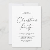 ミニマルエレガントリストクリスマスホリデーパーティー 招待状 (正面)