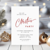 ミニマルエレガントリストクリスマスホリデーパーティー 招待状