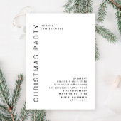 ミニマルエレガントリストクリスマスホリデーパーティー 招待状