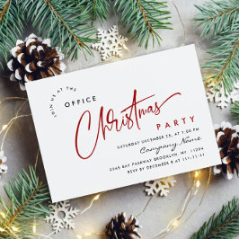 ミニマルエレガントリストクリスマスホリデーパーティー 招待状