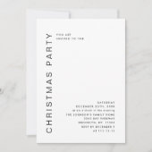 ミニマルエレガントリストクリスマスホリデーパーティー 招待状 (正面)