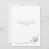 ミニマルエレガントリストクリスマスホリデーパーティー 招待状 (裏面)
