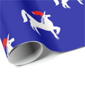 ミニマルエレガントリストクリスマスユニコーンサンタ ラッピングペーパー (ロールコーナー)