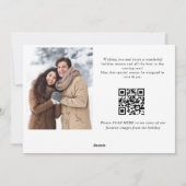 ミニマルエレガントリストクリスマス4写真QRコード シーズンカード (裏面)
