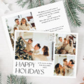 ミニマルエレガントリストクリスマス4写真QRコード シーズンカード