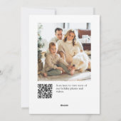 ミニマルエレガントリストクリスマス5写真QRコード シーズンカード (裏面)