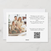 ミニマルエレガントリストクリスマス5写真QRコード シーズンカード (裏面)