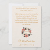 ミニマルエレガントリストクリスマス&ギフトイラストレーション 招待状 (裏面)