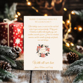 ミニマルエレガントリストクリスマス&ギフトイラストレーション 招待状