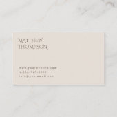 ミニマルエレガントリストクリームアイボリープロフェッショナル 名刺 (裏面)