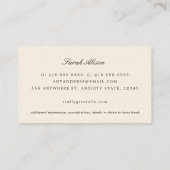 ミニマルエレガントリストクリームプロフェッショナル 名刺 (裏面)