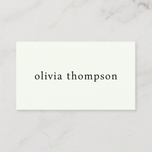 ミニマルエレガントリストクリーンライトベージュはっきりした 名刺 (正面)