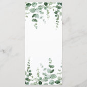 ミニマルエレガントリストグリーンユーカリプタスディナーメニュー メニュー (裏面)